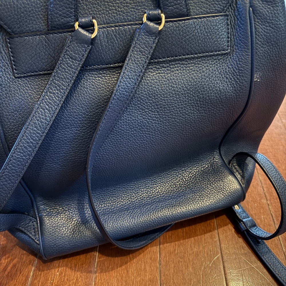 Tory Burch Dark Blue Monogram Interior Bag - Picture 5 of 5